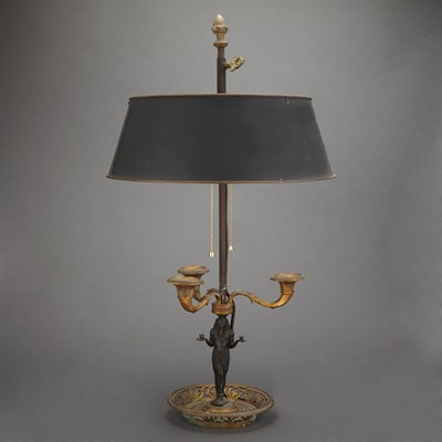 Lot 327 - Two Empire Style Gilt and Patinated-Bronze...