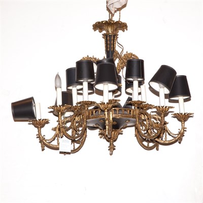 Lot 308 - Empire Style Gilt and Painted Metal...