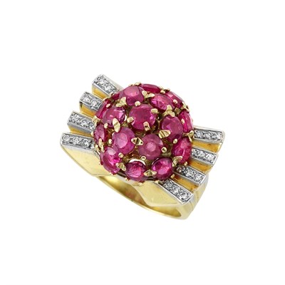 Lot 130 - Gold, Ruby and Diamond Ring