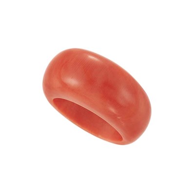Lot 143 - Coral Bombe Ring
