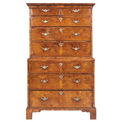 Lot 213 - George II Inlaid Walnut Chest on Chest Circa...