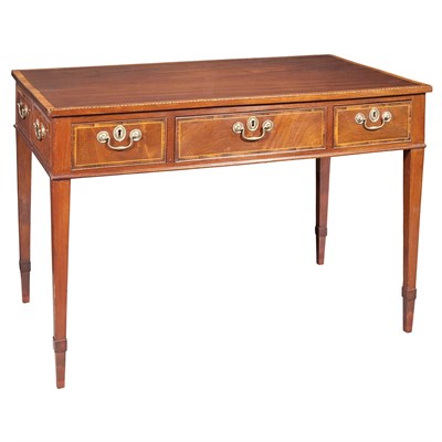 Lot 244 - George III Style Inlaid Mahogany Writing Table...