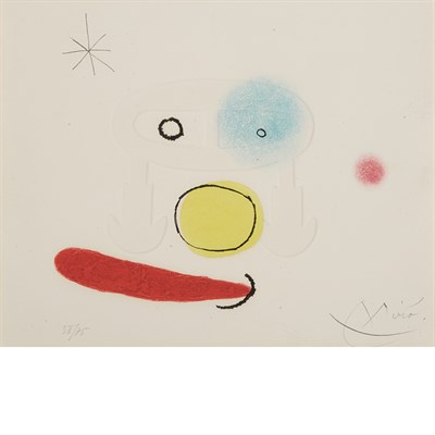 Lot 116 - Joan Miró LE BIJOU (D. 491) Color etching,...