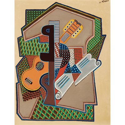 Lot 56 - Georges Terzian French, b. 1939 La Mandoline,...
