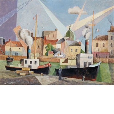 Lot 55 - Bela de Kristo Hungarian, 1920-2006 Le Port de...