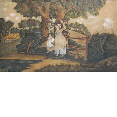Lot 1 - American School 19th Century A Woman and a...