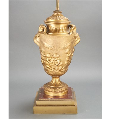 Lot 167 - Louis XVI Style Gilt-Metal Lamp Second quarter...