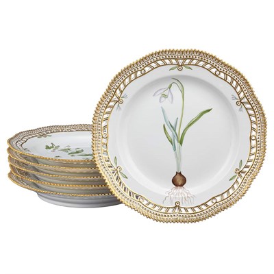 Lot 162 - Set of Six Royal Copenhagen Flora Danica...