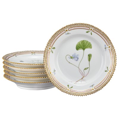 Lot 358 - Set of Six Royal Copenhagen Flora Danica...
