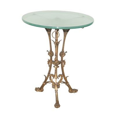 Lot 146 - Egyptian Revival Style Glass Top Gilt-Metal...