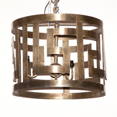 Lot 316 - 21st Century Design Brushed Metal Chandelier...