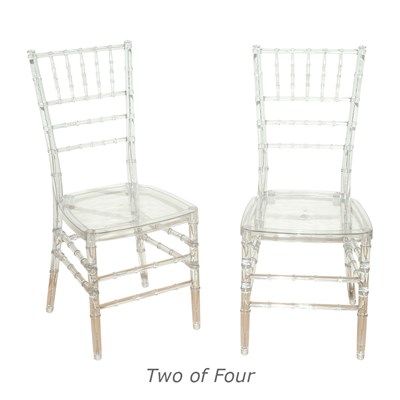 Lot 68 - Set of Four Acrylic Ballroom Chairs