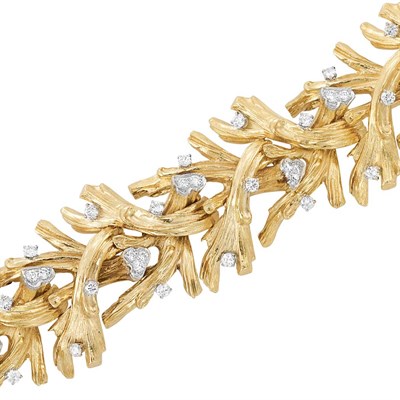 Lot 297 - Gold, Platinum and Diamond Bracelet, David Webb