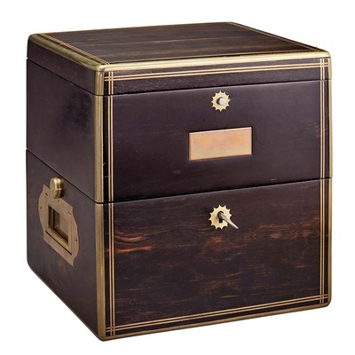 Lot 362 - Victorian Eight-Day Ebony Marine Chronometer...