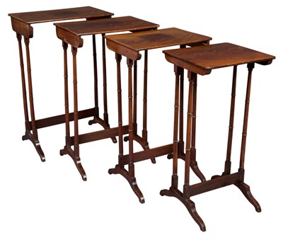 Lot 312 - Set of English Mahogany Quartetto Tables 19th...