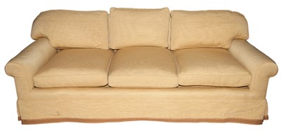 Lot 350 - Pair of Ribbed Silk Upholstered Loose Cushion...
