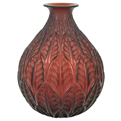 Lot 448 - R. Lalique Molded Glass Malesherbes Vase...