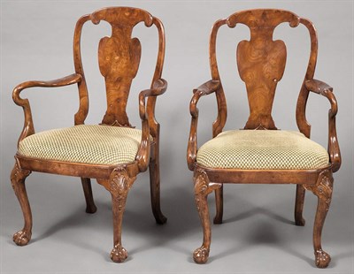 Lot 283 - Set of Twelve George II Style Burr Walnut and...