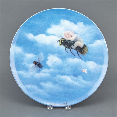 Lot 179 - Two Chinese Porcelain Chargers Yue Minjun and...