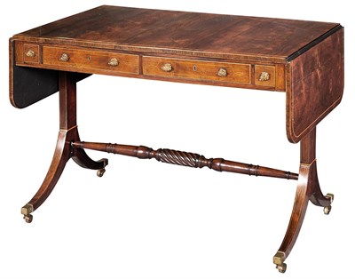 Lot 343 - Regency Inlaid Rosewood Sofa/Writing Table...