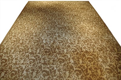 Lot 412 - Silk and Wool Tibetan Carpet Nepal,...