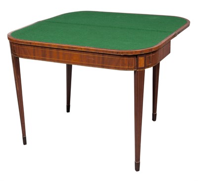 Lot 311 - George III Inlaid Satinwood and Mahogany Games...