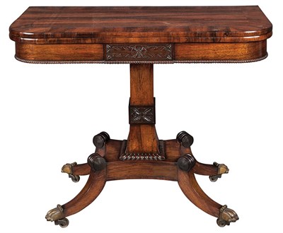 Lot 384 - William IV Rosewood Games Table Second quarter...