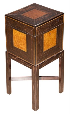 Lot 213 - Victorian Calamander and Amboyna Box Height 22...