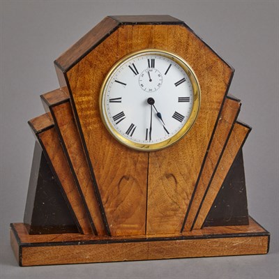 Lot 259 - Art Deco Walnut and Part Ebonized Clock Height...