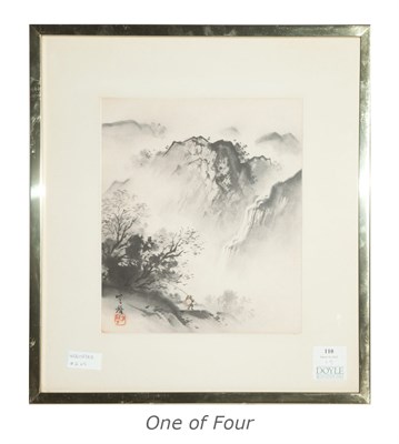 Lot 110 - Group of Four Framed Japanese Prints; Together...