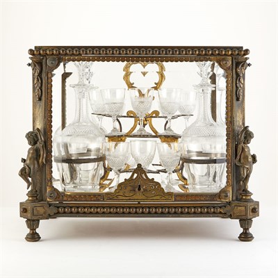 Lot 261 - Napoleon III Gilt-Bronze and Cut Glass Cave a...