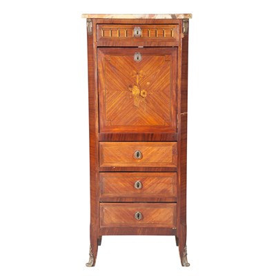 Lot 358 - Louis XVI Style Metal Mounted Marquetry Inlaid...