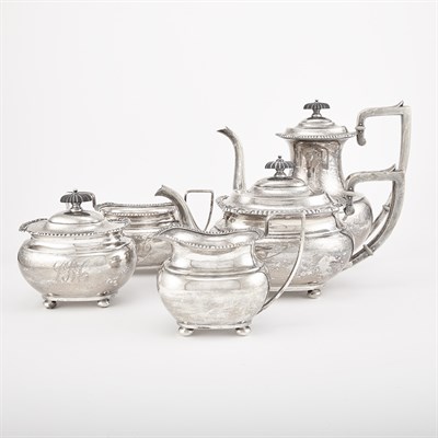 Lot 350 - International Sterling Silver Five-Piece Tea...