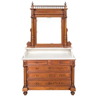 Lot 73 - Renaissance Revival Walnut Chest of Drawers...