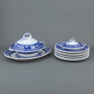 Lot 223 - Wedgwood Blue and White Transfer Decorated...