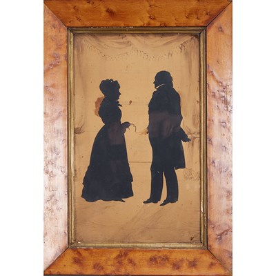 Lot 162 - Group of Four Framed Cut Paper Silhouettes...