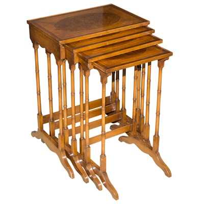Lot 228 - Nest of Four Regency Style Mahogany Tables...