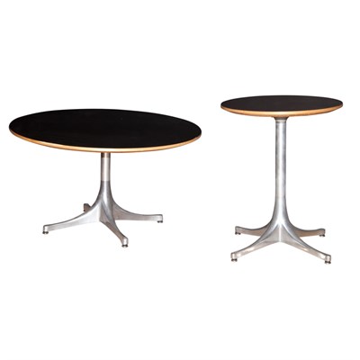 Lot 177 - Pair of George Nelson Wire Base Tables and Two...