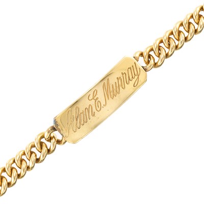 Lot 1146 - Gold Name I.D. Bracelet