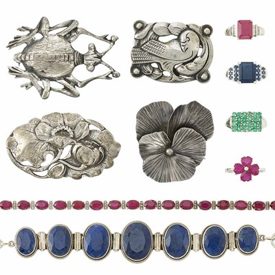 Lot 1479 - Group of Sterling Silver and Costume Jewelry