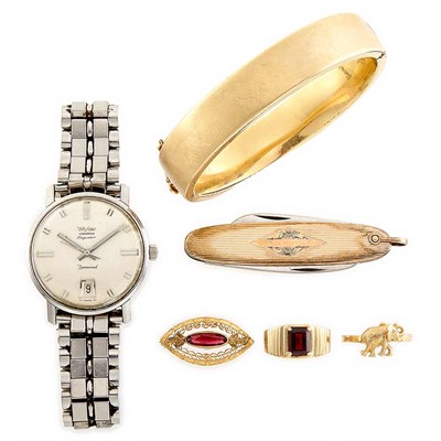 Lot 1478 - Group of Gold-Filled Wristwatches and Items