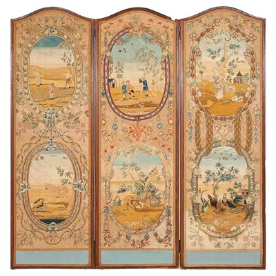Lot 313 - Continental Petit Point Multicolored...