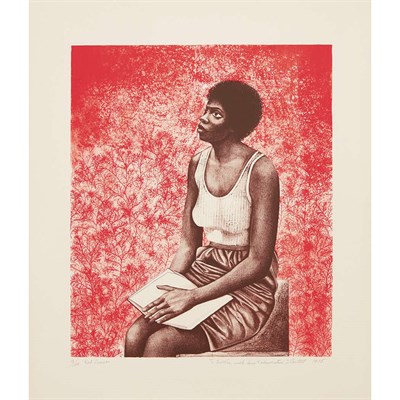Lot 23 - Elizabeth Catlett RED LEAVES Lithograph, 1978,...