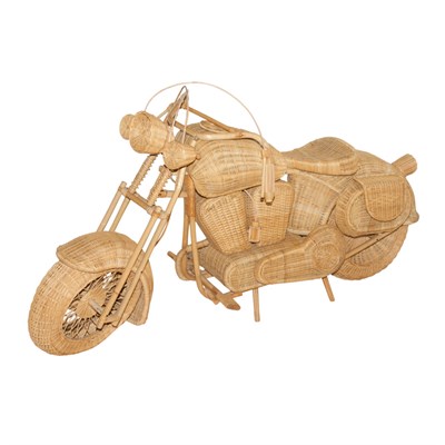Lot 74 - Wicker and Bamboo Model of a Motorcycle...