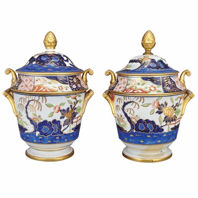 Lot 355 - Pair of English Porcelain Fruit Coolers Early...