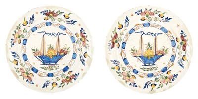 Lot 132 - Pair of Dutch Delft Chargers 18th Century Each...