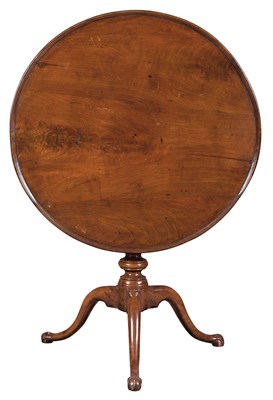Lot 242 - Chippendale Walnut Tilt-Top Tea Table Possibly...