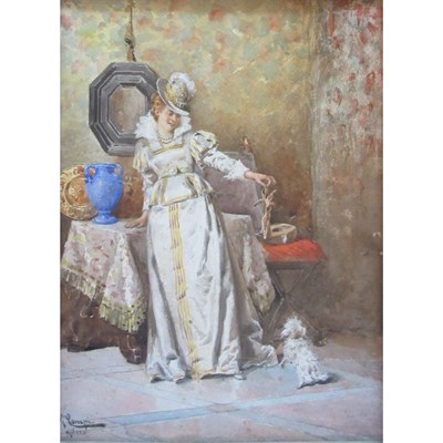 Lot 29 - Giacomo Campi Italian, 1846-1921 Young Woman...