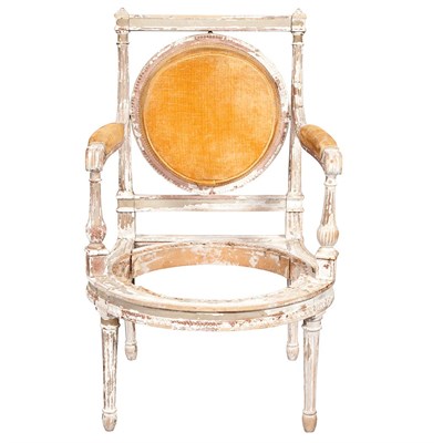 Lot 312 - Louis XVI Style Gray Painted Beechwood...