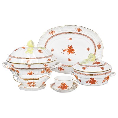 Lot 348 - Herend Hand-Painted Porcelain Dinner Service...